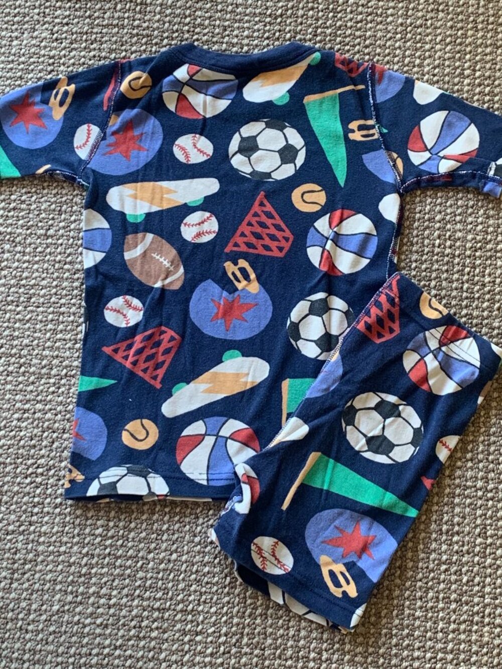 Hanna Andersson Organic Cotton Sports Pajama Set Size 8